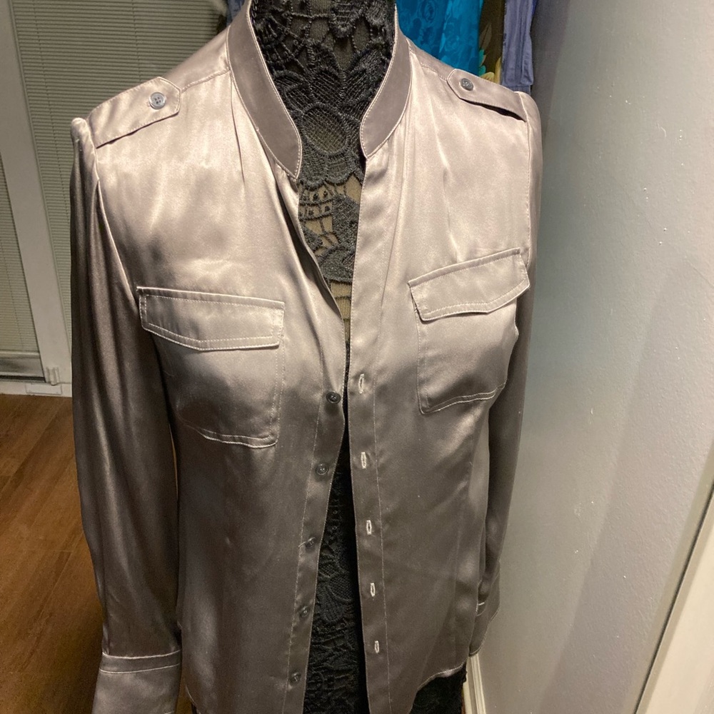 Gun metal silk